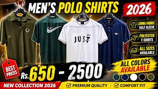 Men’s Polo Shirts Collection 2026 👕 | China Fabric &amp; Polyester | Rs 650 to 2500
