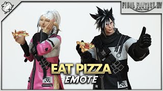 FFXIV - Eat Pizza Emote