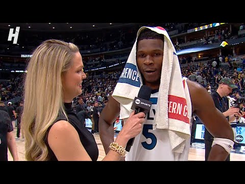 Anthony Edwards talks HUGE Game 1 win vs Nuggets, Postgame Interview