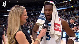 Anthony Edwards talks HUGE Game 1 win vs Nuggets, Postgame Interview