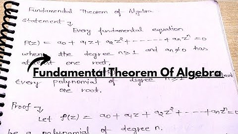 Fundamental Theorem of Algebra| Most Important Theorem of Complex Analysis|