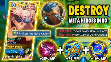 95% WINRATE XAVIER SOLO RANKED DESTROYING META HEROES 😱 | XAVIER BUILD AND EMBLEM 2023 | XAVIER MLBB
