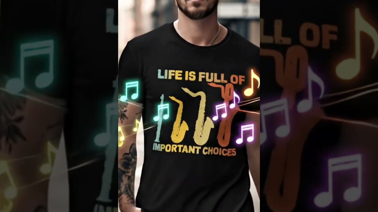 This Saxophone T-Shirt is a Vibe! 🎷✨ | Jazz Music Apparel