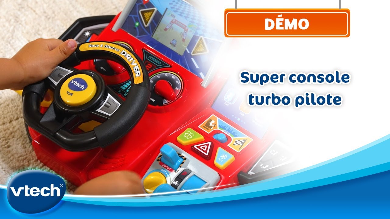 Super console turbo pilote - Simulateur de conduite pour enfant, dès 3 ans