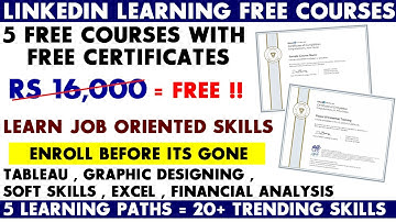 Linkedin Learning Premium Free Course with Certificate | Free Learning Paths | List of 20+ Courses