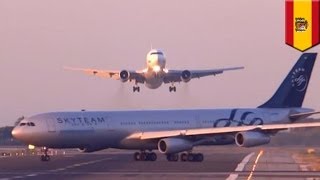 Barcelona airport near-miss: Miguel Ángel Ramírez captures the moment in viral video