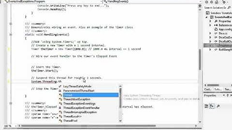 Events and Exceptions in C# Part 1 - Handling Events