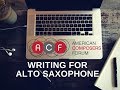 Writing for alto saxophone  american composers forum