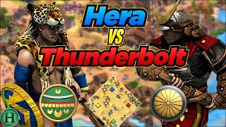 Aztecs vs Japanese | 1v1 Arabia | vs Thunderbolt | AoE2