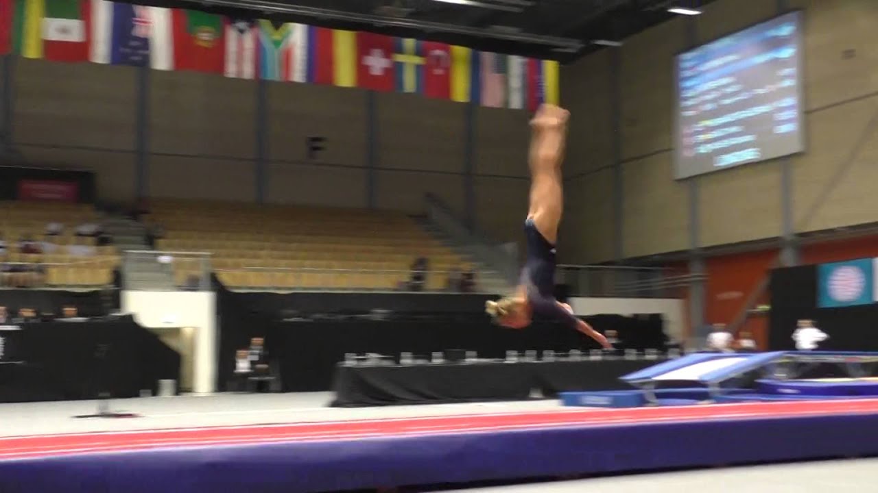 sk gymnastics tumblers martensville Pass 2  Millard  Tumbling    Breanne World T&T 2015