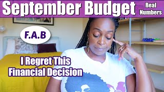 September Budget: I REGRET Setting This Financial Goal