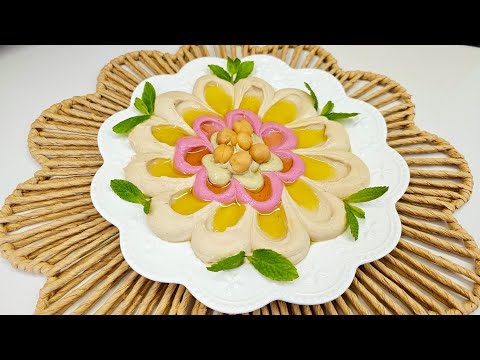 حمص بالطحينة بثلاثة أذواق 