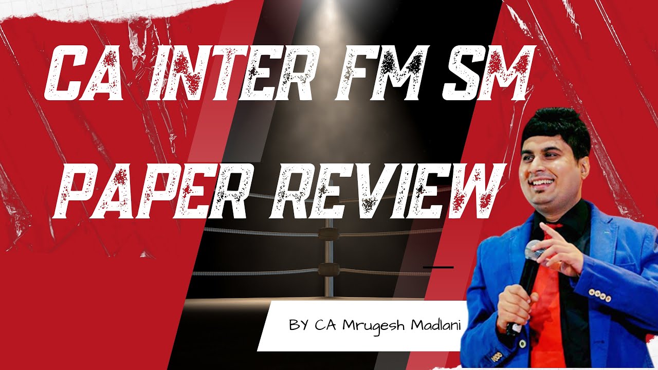 CA Inter FM SM Paper Solving 🔥🔥🔥🔥 | Sept 25 Exams - YouTube