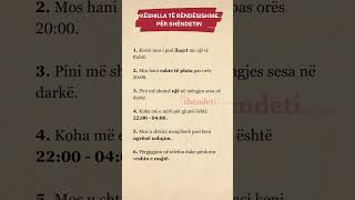 Keshilla Te Rendesishme Per Shendetin