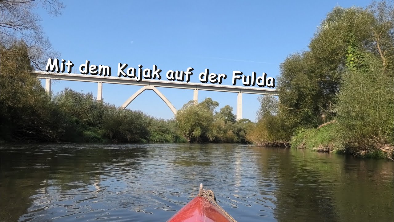 Mit dem Kajak auf der Fulda