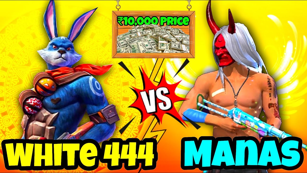 WHITE 444 VS MANAS SBP GAMING😱 SIT DOWN HEADSHOT🎯 - garenafreefire