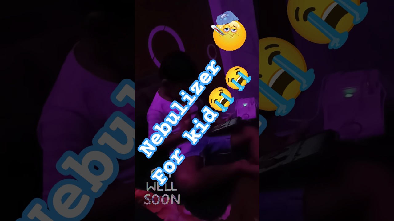 Little Braveheart Taking Nebulization 💨💙 Stay Strong, Tiny Fighter! 😊🫁 