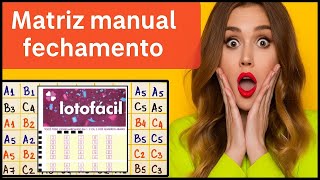 Lotofácil: Manual Matrix Closing with 5 Games | Combination Map screenshot 2