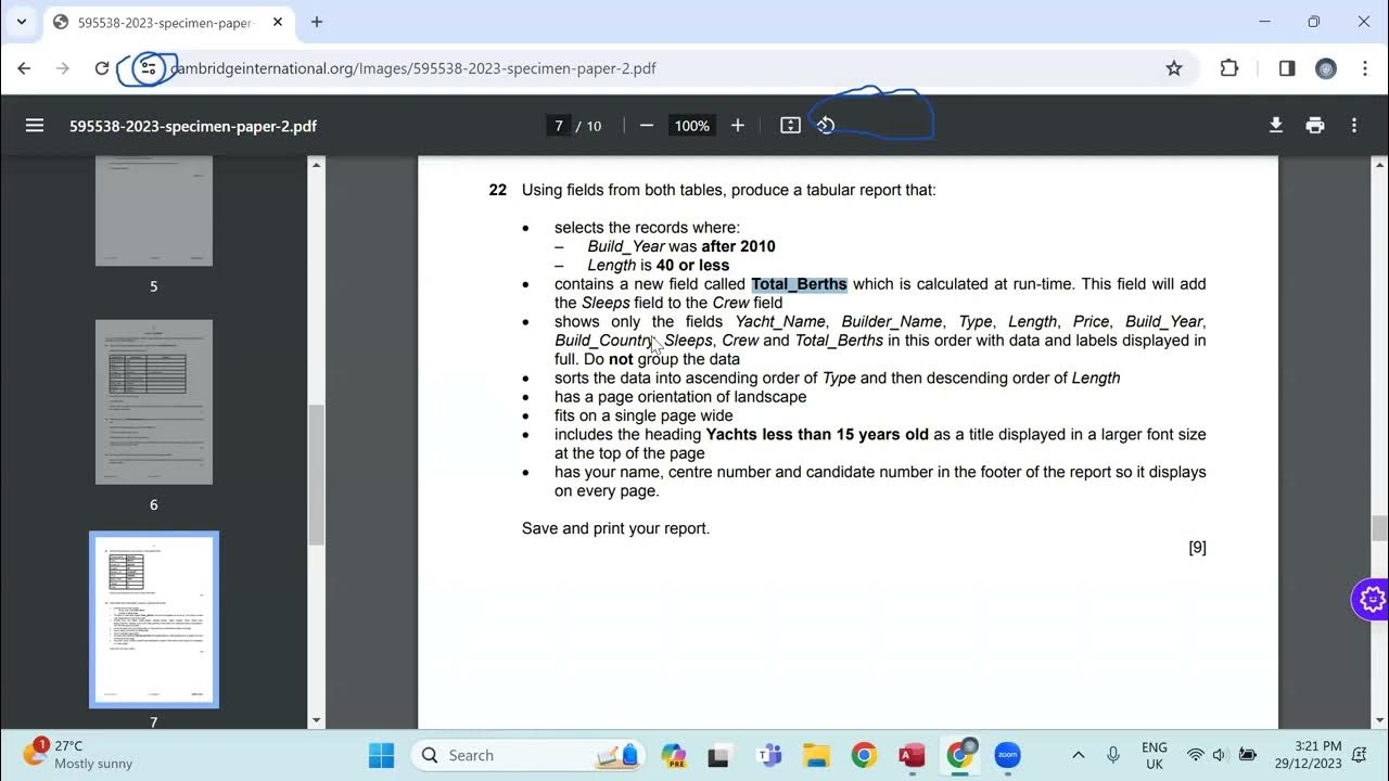 IGCSE ICT 0417-Database-how to create a new field in query - YouTube