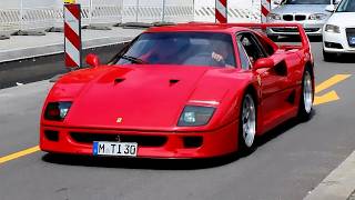Ferrari F40 | Loud Acceleration + Chasing + Driving | Munich