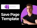 How To Save A Page As A Template In OneNote (Step-By-Step)