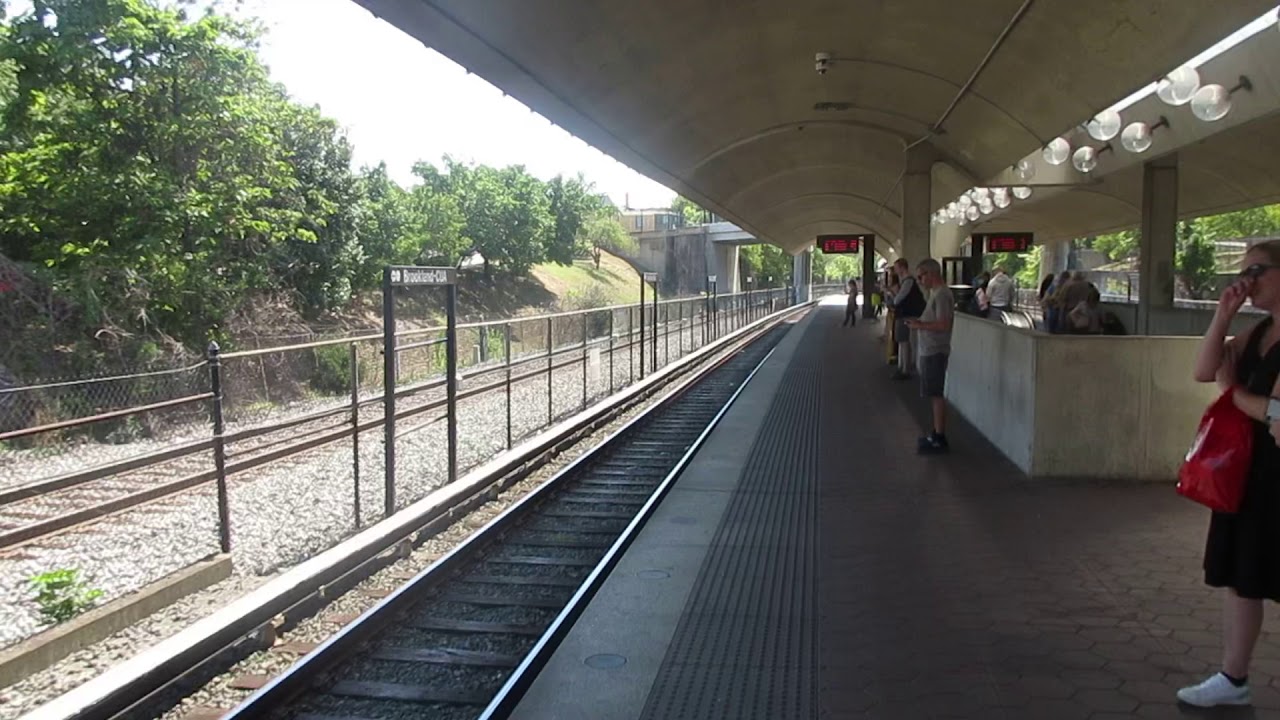 Metro DC Fort Totten Bound Red Line Train Arriving In Brookland CUA