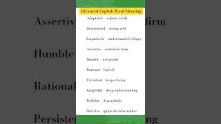 Advanced English Word Meaning  | English Vocabulary Important Question nd Answers For All Exams
