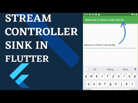 flutter tutorial , streamController sink in flutter