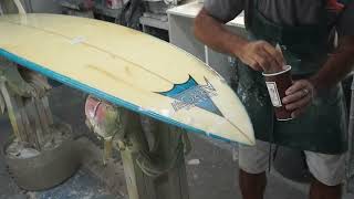 Surfboard broken nose repair