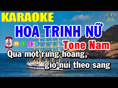 Karaoke Hoa Trinh Nữ - Hoa Trinh Nữ Karaoke Tone Nam Nhạc Sống | Trọng Hiếu