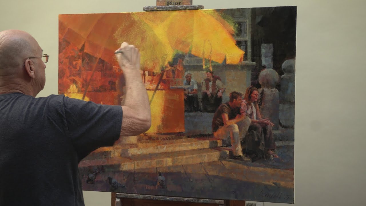 Painting Resurrection: Yellow Umbrellas