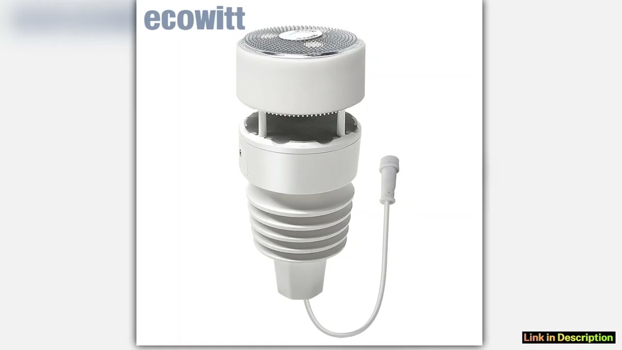 Ecowitt WS90 7in1 Weather Sensor Ultrasonic Anemometer with Piezoelectric Rain Gauge Light UV Therm