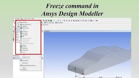 Tools Command in Ansys Design Modeller || Freeze Face Split Merge Projections || Lec 13