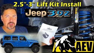 AEV 2.5'3' DualSport RT  Lift Kit Install on a Jeep Rubicon 392