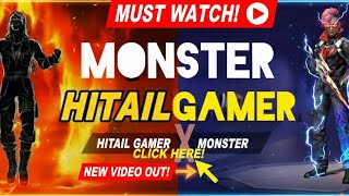 MONSTER X HITAIL GAMER free fire🔥 gameplay😱 live