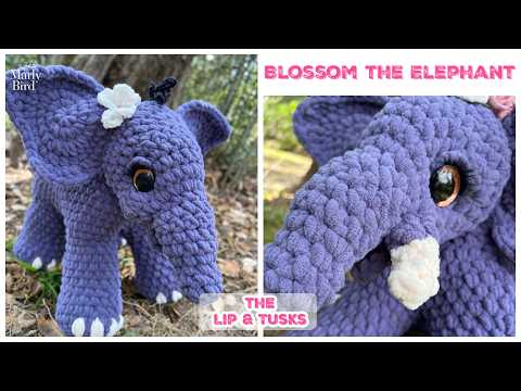 Crochet Stuffie | Blossom the Elephant | How to Crochet the Lip and Tusks of Elephant