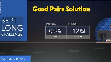 Codechef September long Challenge | Good Pairs Solution