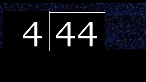 Dividir 44 entre 4 division de 2 numeros con procedimiento