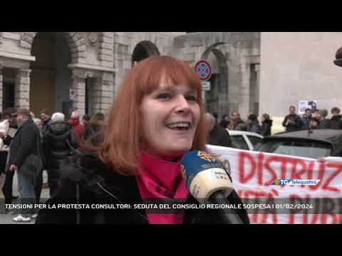 TENSIONI PER LA PROTESTA CONSULTORI: SEDUTA DEL CONSIGLIO REGIONALE SOSPESA | 01/02/2024