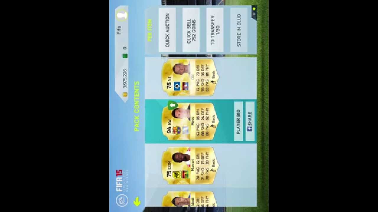 FIFA 15 iOS/ Messi in first pack!