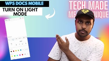 How to turn on light mode in wps office docs mobile