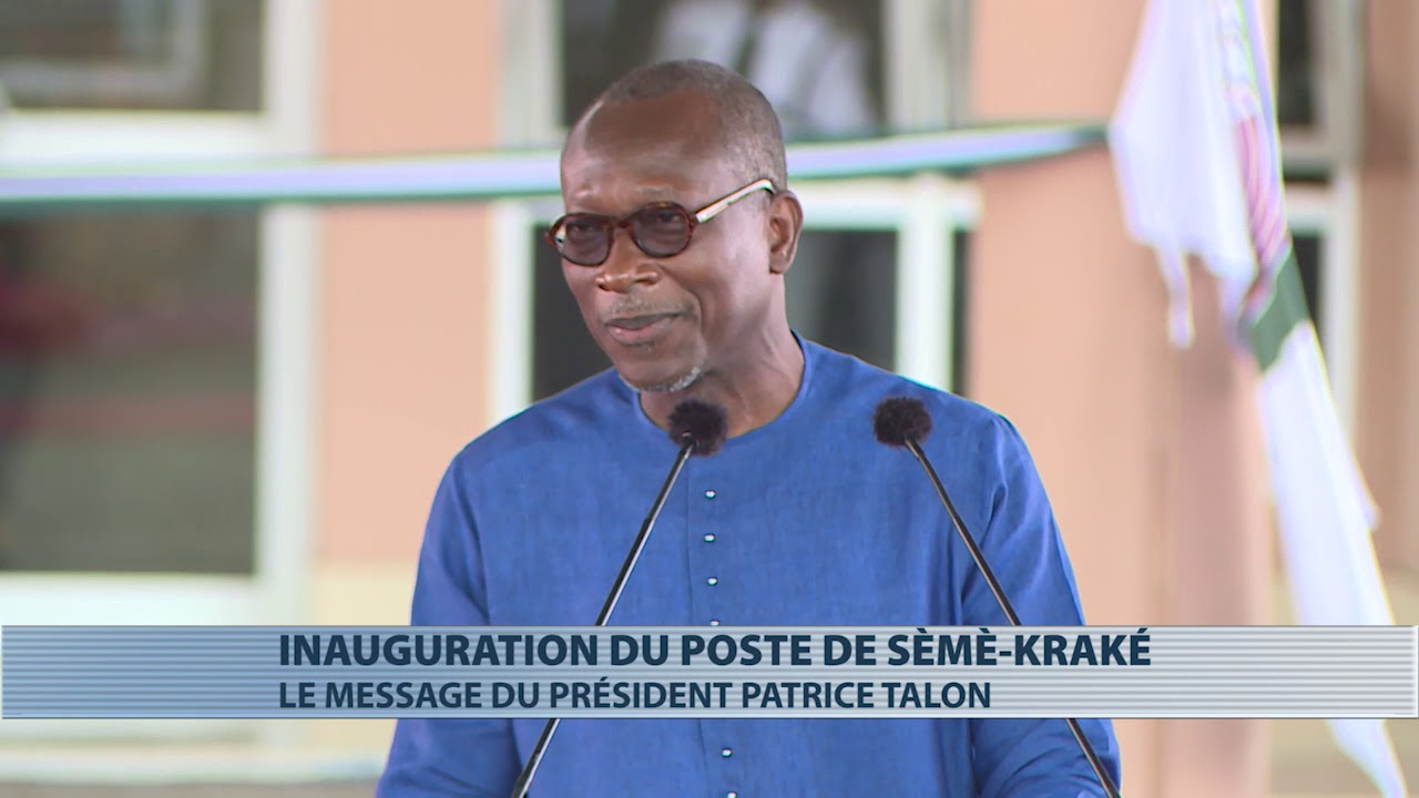 Patrice Talon à l'inauguration du poste de contrôle juxtaposé de Sèmè-Kraké