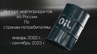 Ежедневный импорт нефтепродуктов из России по странам в 2022 - 2023 годах