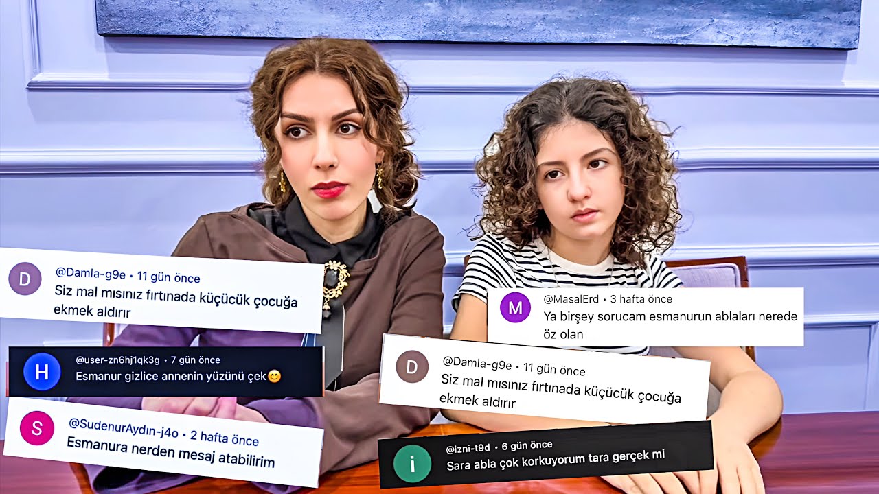 ESMANUR VE SARA YORUMLARINIZI OKUYOR! 