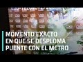 Momento exacto en que se desploma estructura de la estación Olivos Línea 12 del Metro CDMX -En Punto