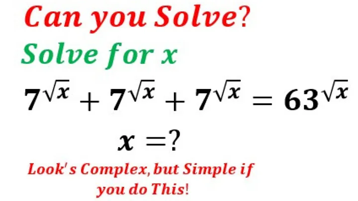 Solving an Exponential Square Root Problem: Solve for x