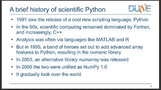 The scientific Python ecosystem