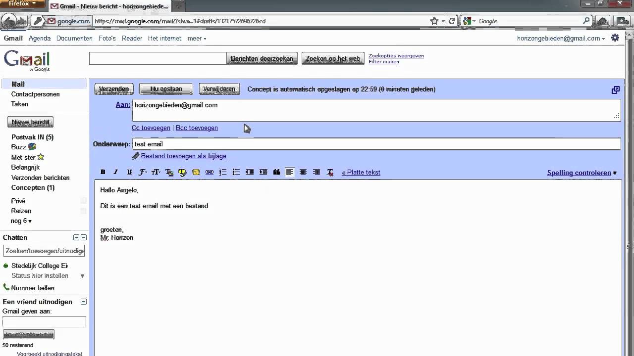 Tektonisch moederlijk Vooruitgang email versturen - gmail - YouTube