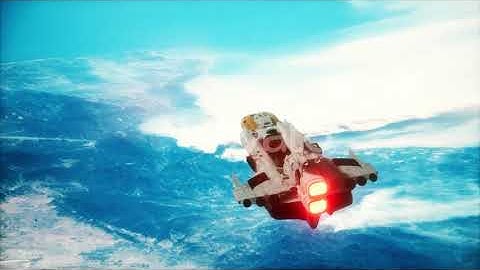 3D Illustration of a Spaceship in Orbit Around Planet Earth | Motion Graphics - Envato elements