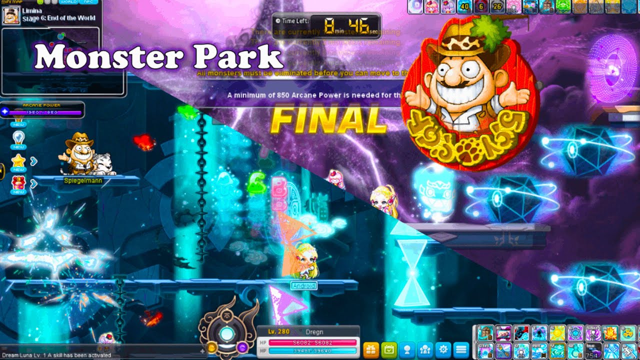 Monster Park Labyrinth of Suffering y Limina Nuevos Mapas Maplestory